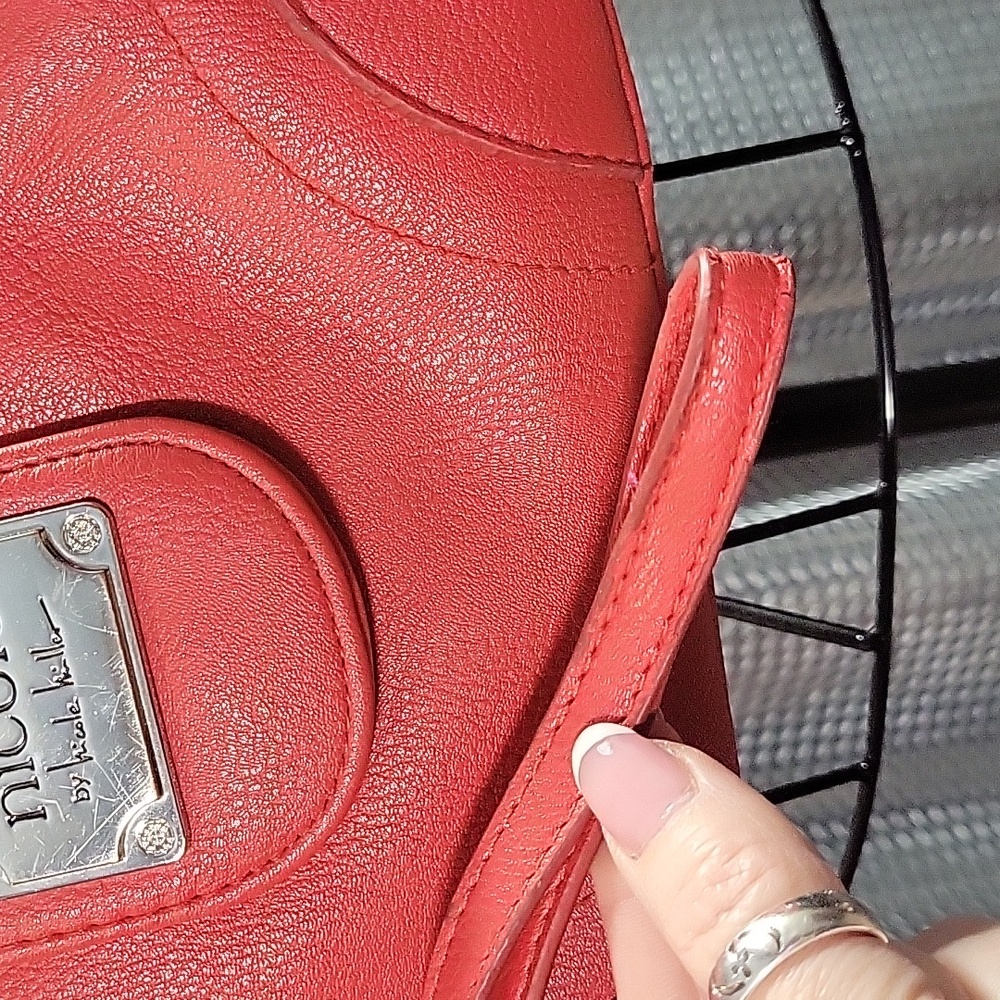 Nicole Miller Vibrant Red Crossbody Bag - Picture 4 of 5